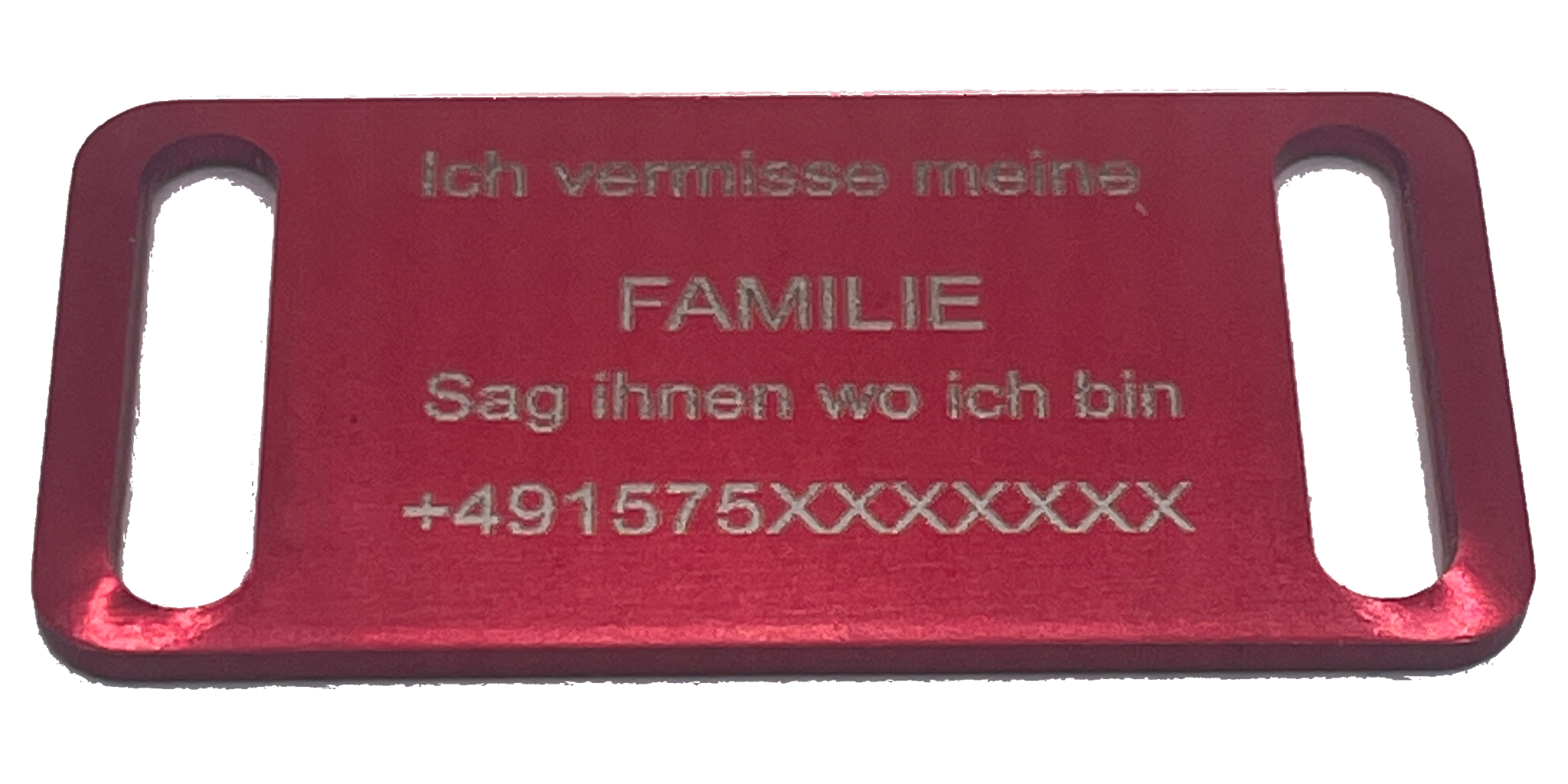 Bild von Halsbandschild für Haustiere rot