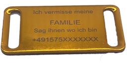 Picture of Halsbandschild für Haustiere gold