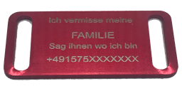 Picture of Halsbandschild für Haustiere rot